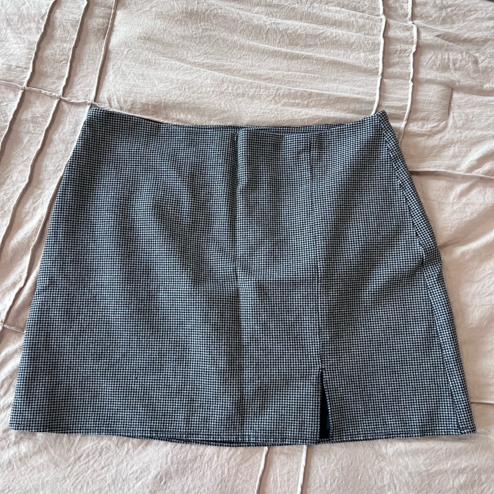 Old Navy Black and White Checkered Mini Skirt
